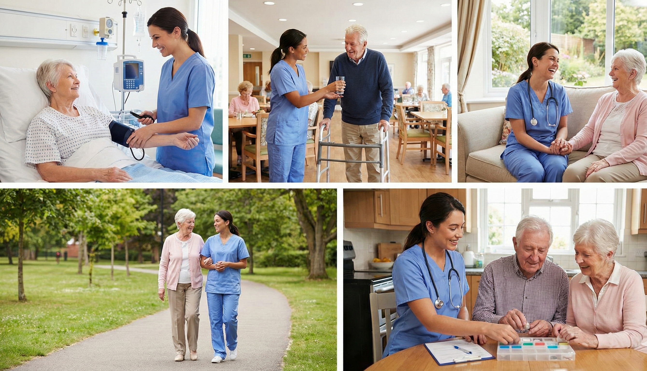 ICU and ER nurses coordinating patient vitals at the unit