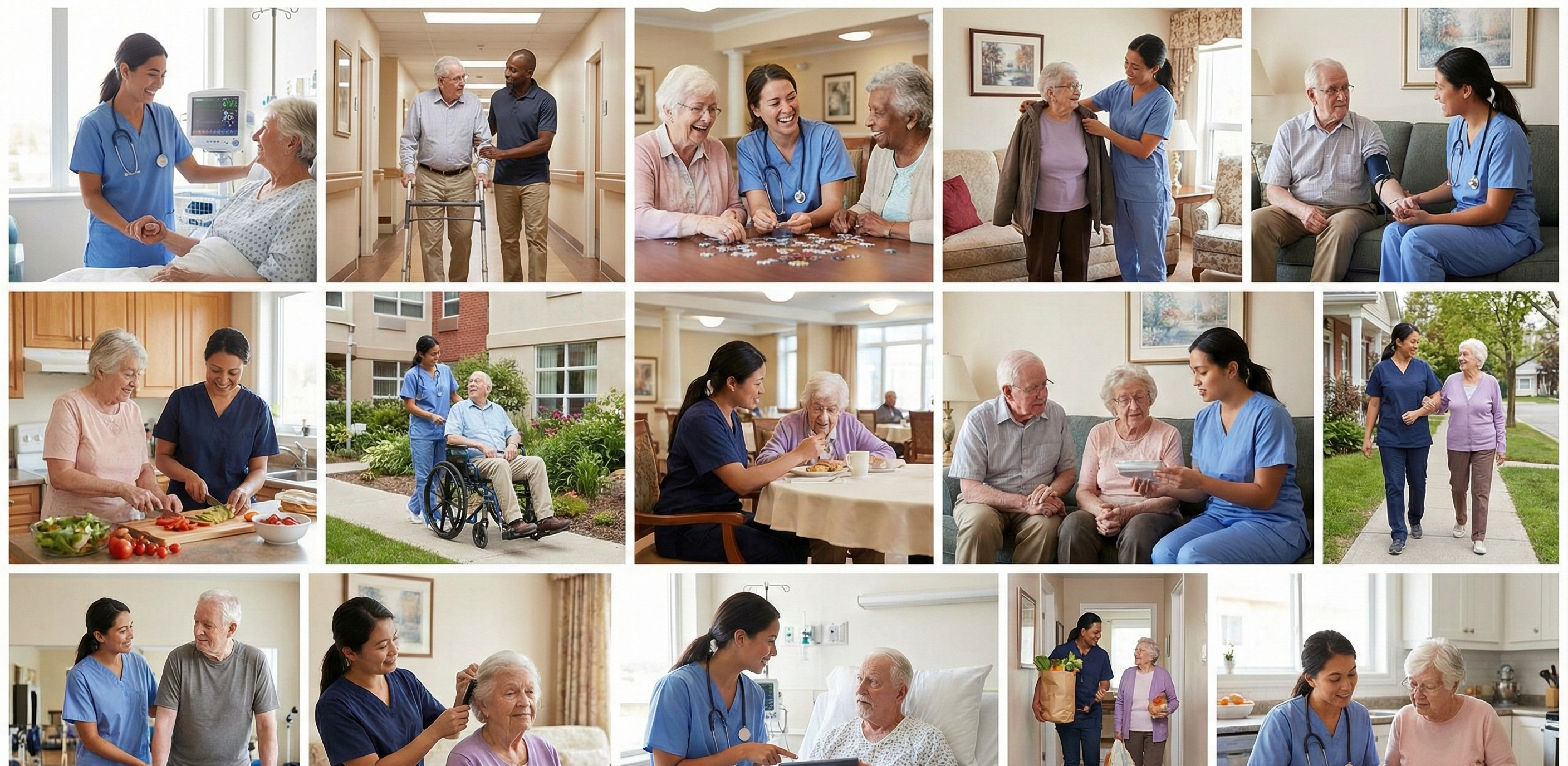 Care team walking together through a hospital corridor